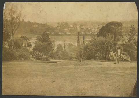 Melbourne from Botanical Gardens, 1861?