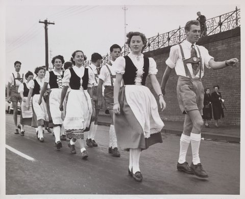 Australia Day ceremony at St. Kilda, c. 1954