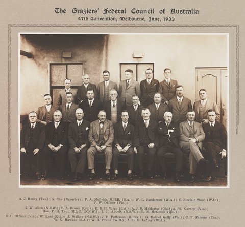 The Graziers' Federal Council of Australia 47th Convention, Melbourne, June, 1933