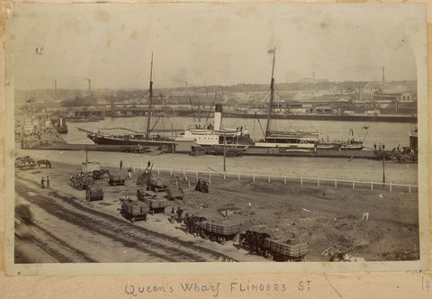 Queen's Wharf, Flinders St, 1890–92