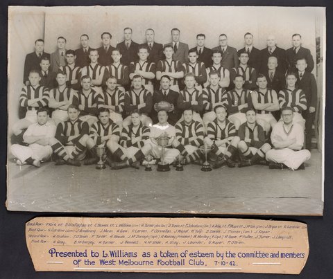 West Melbourne Football Club Premiers 1941