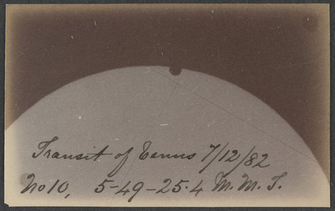 Transit of Venus - photographs taken by the Astronomical Society of Victoria at the Melbourne Observatory, 1882