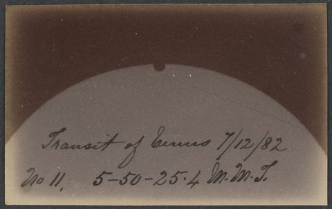 Transit of Venus - photographs taken by the Astronomical Society of Victoria at the Melbourne Observatory, 1882