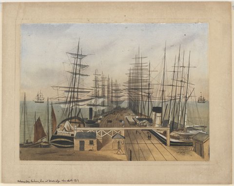Hobson's Bay Railway Pier at Sandridge Near Melb [i.e. Melbourne] 1859