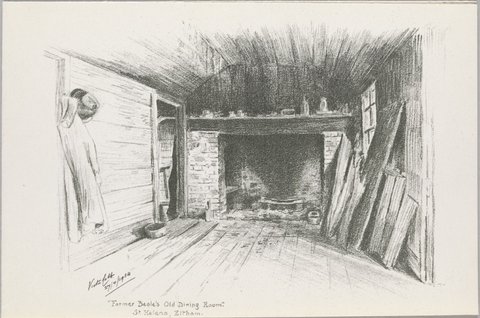 Farmer Beale's old dining room, St. Helena, Eltham, 1934
