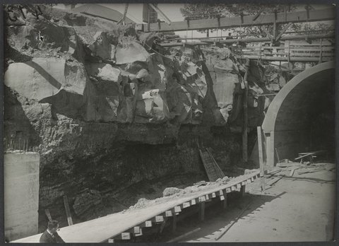 South Kensington to West Footscray, site of slip in Bunbury Street on 28/10/27, 1927