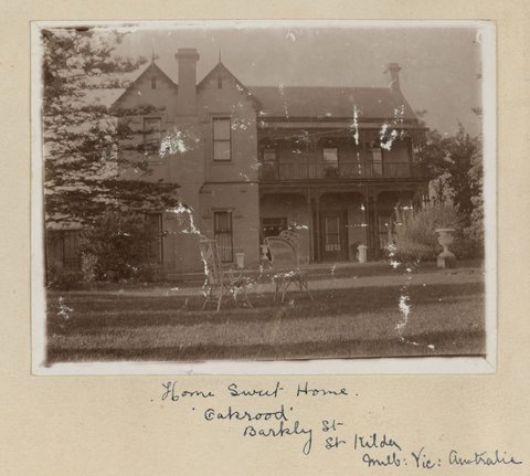 Home Sweet Home, 'Oakrood', Barkly St. St. Kilda, Melb, 1910–15