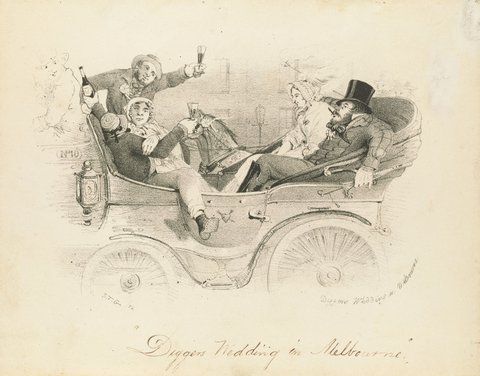 Diggers wedding in Melbourne, 1852