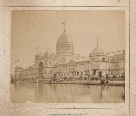 Permanent building - from Nicholson Street, [Carlton, Vic.], 1880