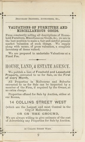 Beauchamp Brothers, 14 Collins St. West, Melbourne, 1851–85