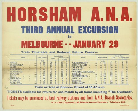 Horsham A.N.A. third annual excursion to Melbourne - January 29, 1935–42