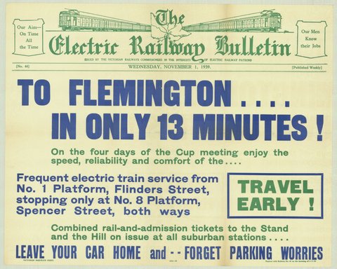To Flemington. In only 13 minutes!, 1935–42