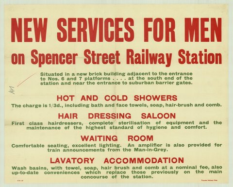 New services for men on Spencer Street Railway Station, 1935–42
