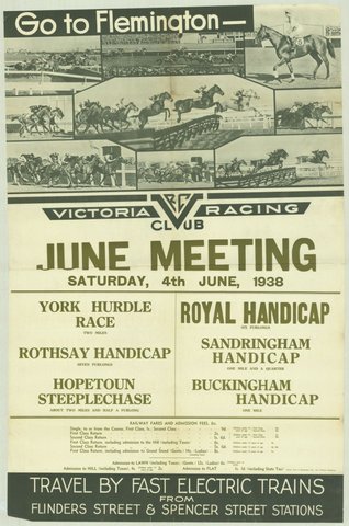 Go to Flemington - Victoria Racing Club June meeting - Saturday 4th June 1938, 1935–42