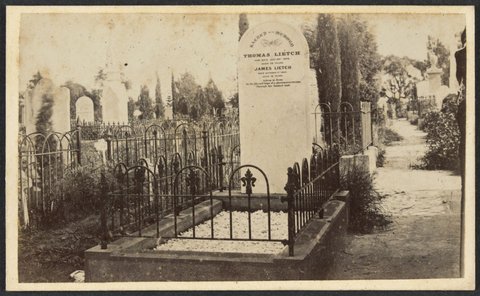 Headstone in St. Kilda cemetery for Thomas Leitch & James Leitch, 1876–90