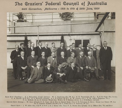 The Graziers' Federal Council of Australia 44th Convention, Melbourne, 15th to 17th & 25th June, 1931