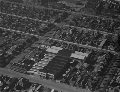 Aerial view of Gordon Bros. factory, Melbourne, 1946