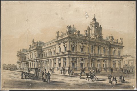 The new Post Office, Melbourne, 1858