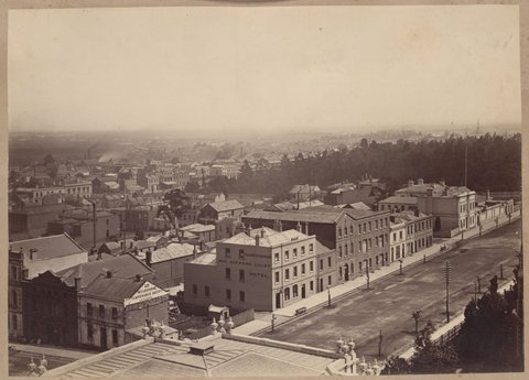 Panorama of Melbourne in 1881 taken from the tower of the Law Courts for the Corporation of the City
