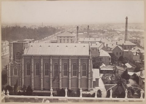 Panorama of Melbourne in 1881 taken from the tower of the Law Courts for the Corporation of the City