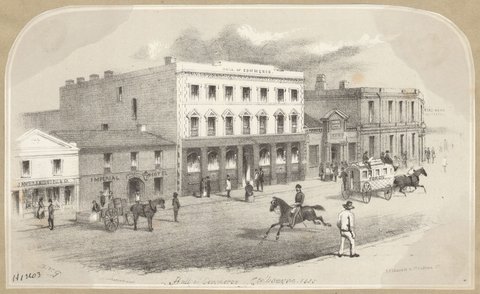 Hall of Commerce, Melbourne, 1855 S.T.G