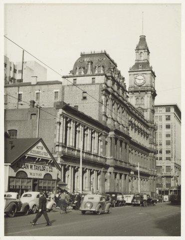 Melbourne Post Office and Post Office Club hotel, 1949