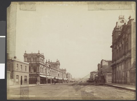 [Exhibition Street showing the Eastern Market, Melbourne, Vic.], 1879–94