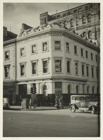 Melbourne Post Office and Post Office Club hotel, 1946
