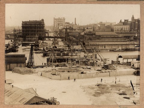 Spencer Street Bridge - General views, Melbourne, Vic, 1928