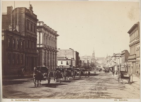 Collins Street, from Market Street looking east, Melbourne, c. 1870