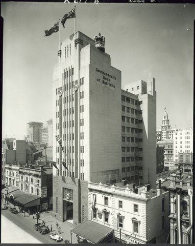 [Commonwealth Bank of Australia, Bourke Street, Melbourne], 1954