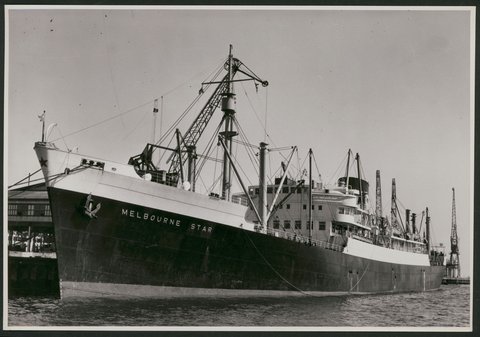 The ship Melbourne Star at the wharf, 1940–43