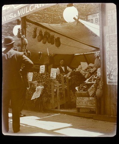 Fruit stalls. Flinders St. Melbourne, 1900–35