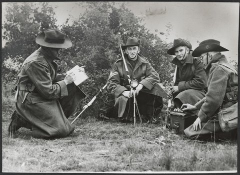 Signallers in action, Braybrook, c. 1942