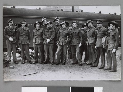 12 Victorians among repatriated P.O.W. arrived at Spencer St. today, c. 1944