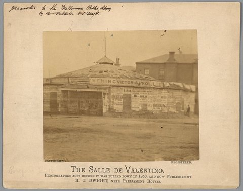SALLE DE VALENTINO BOURKE STREET EAST 1854 [Melbourne]