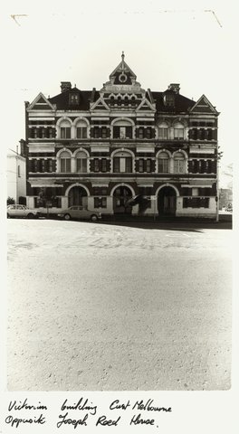 Victorian building East Melbourne, opposite Joseph Reed house, 1950–65