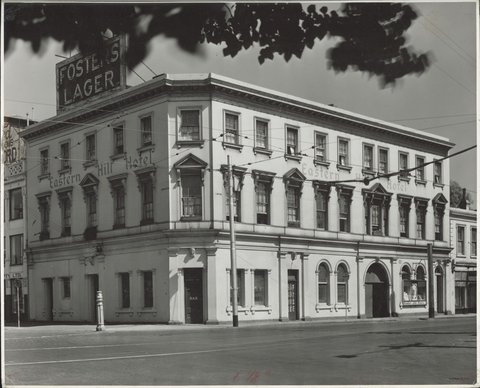 Eastern Hll Hotel, Vic. [ie. Victoria] Pde and Brunswick St., Fitzroy, 1941–43