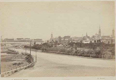 Melbourne views - Melbourne, from St Kilda Road, 1867–80