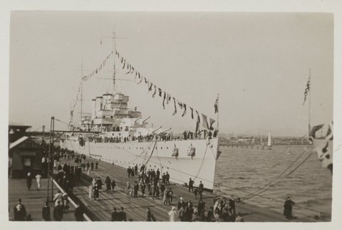 H.M.A.S. Australia in Port Phillip Bay, 1946