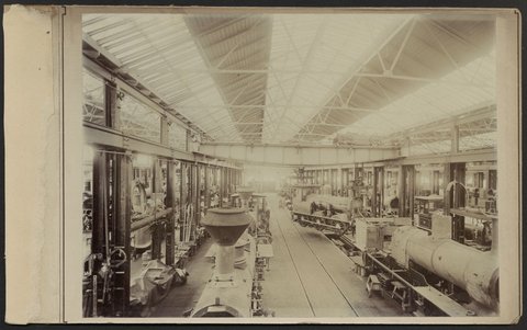 Railway workshops, Newport, Victoria, 1899?