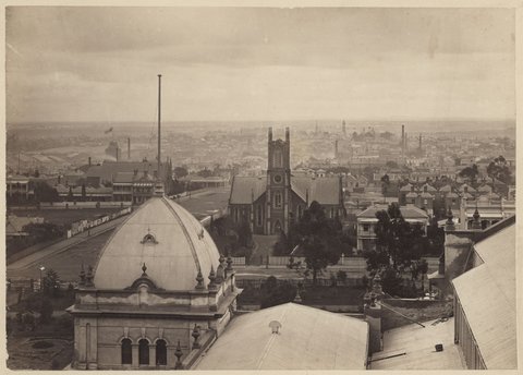 St Andrew's Presbyterian Church and Manse, Rathdowne Street [Carlton, Vic.], 1880s