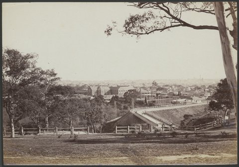 Johnston Street Bridge from Studley Park [Vic.], 1870–80