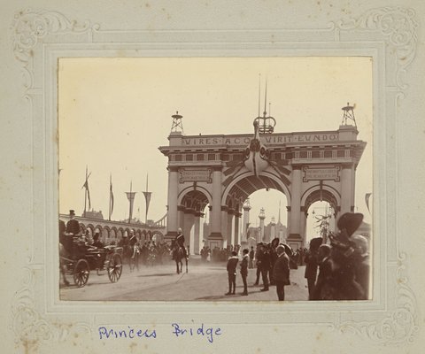 Princes Bridge Municipal Arch, Melbourne, Vic, 1901