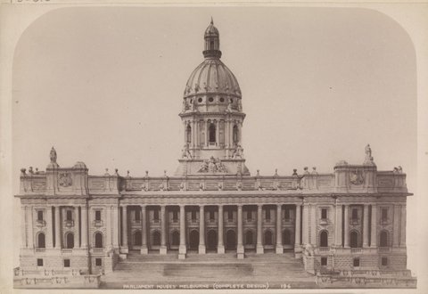 Parliament houses Melbourne (complete design), 1890–1900