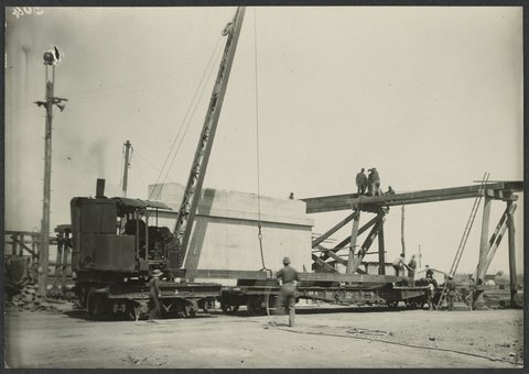 South Kensington to West Footscray, railway construction, 1926