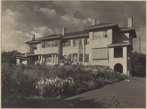 Rear elevation residence of Mrs C. Moore Orrong Road Toorak Vic, 1924
