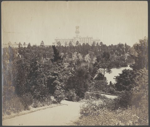 Government House from Botanical Gardens [Melbourne, Vic.], c. 1880