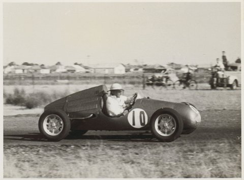 Car No. 10 racing at Altona, 1950–54