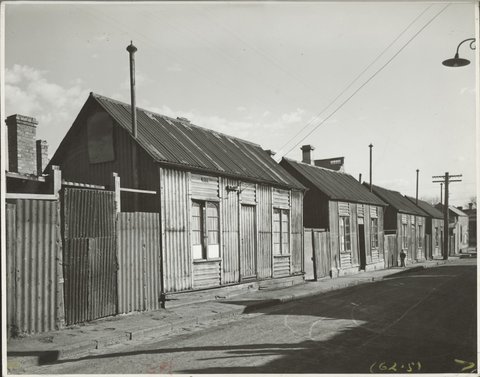 The first iron houses to be imported to North Melbourne, 1941–43